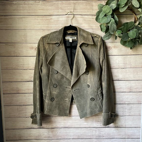 Express Jackets & Blazers - Vintage Express Leather Jacket     KA8
